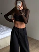 Женские классические брюки / Черный 42-44 - изображение 7
