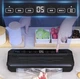 Вакуумный упаковщик Food Vacuum Sealer 65 кПа с резаком и пакетами, чёрный - изображение 5