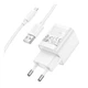 Мережевий зарядний пристрій Hoco C145A 1USB QC 18W+USB to Micro - зображення 7