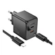 Мережевий зарядний пристрій Hoco CS16A 1USB-C/1IP PD/QC 20W+Type-C to Lightning - зображення 3