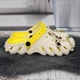 Кроксы женские Luck Line белые с желтыми вставками с джибитсами 40р (25,8 см) 4939-6 - изображение 3