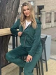 Женский велюровый спортивный костюм, цвет изумрудный, 62 - изображение 1