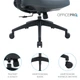 Крісло офісне OfficePro Balance OC550-B-DG-DG Black/Dark Gray - зображення 14