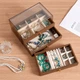 Шкатулка органайзер для зберігання ювелірних виробів Jewelry Box скринька з відділеннями для прикрас - зображення 4