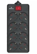 Фільтр мережевий REAL-EL RS-8 Protect, 8 розеток, 1.8 м, Black (EL122300021) - зображення 1