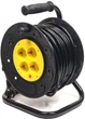 Подовжувач мережевий на котушці PowerPlant, 4 розетки, 25 м, Black (PPRA16M25S4L) - зображення 1