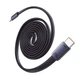 Кабель Vention USB-C - USB-C магнітний плоский 240 Вт PD 3.2 1 м Чорний (TSBBF) - зображення 1