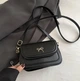 Сумка черная с бантиком красивая стильная сумочка mini bag aesthetic - изображение 1