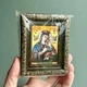 Икона Богородица Неустанной Помощи с натуральным янтарем 9х11 см - изображение 4
