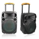 Портативна акустична система Su-Kam SU 612 Bluetooth колонка 200 Вт з 2 бездротовими мікрофонами караоке акустика MP3 USB SD FM радіо запис звуку еквалайзер акумуляторна колонка для вечірок виступів свят та відпочинку на природі - изображение 6
