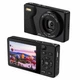 Фотоаппарат цифровой 4K 64MP с автофокусом, двойной передней и задней камерой для селфи, камера для фото и видео, YouTube, TikTok, Instagram, компактный фотоаппарат для путешествий, детей, блоггеров, 18X зум, дисплей 2.8", MicroSD до 256GB - изображение 1