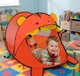 Самоскладывающаяся детская пляжная палатка игровой домик для дома и улицы (вставки сетки, вход на молнии) - изображение 3