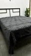Плед из микрофибры евро 200×220 ромашка графит - изображение 5