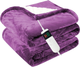 Электроодеяло с подогревом 130x160 см М'який Luxury Sherpa Purple — Двусторонний электроплед фланель, 10 уровней нагрева, таймер - изображение 2