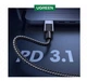 Кабель UGREEN L513 USB-C to USB-C 240W PD Cable 1m Black (45067) - зображення 3