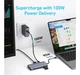Хаб Anker USB-C Hub 7-in-1, PD in 100W/2xHDMI/4xUSB-A (A83740A2) - зображення 2