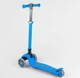 Самокат трехколесный 38603 (4) Best Scooter, Голубой, складной алюминиевый руль, 4 колеса PU со светом, d=12 см - изображение 4