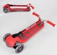 Самокат трехколесный Y-00325 (4) Best Scooter, КРАСНЫЙ, складной алюминиевый руль, 4 колеса PU со светом, d=12 см - изображение 5