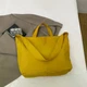 Сумка однотонна через плече жіноча для покупок жовта (B5645-2) - зображення 1