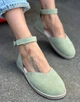 Босоножки анатомические с закрытым носком и пяточкой из натуральной замши цвета олива размер 41 (172752) - изображение 5