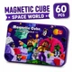 Детский магнитный конструктор Magnetic Cube Space World 60 элементов в металлическом кейсе - изображение 7