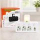Тройник в розетку на 3 розетки, 2 USB + 1 Type-C, с кнопками, Белый (Разветвитель) - изображение 1