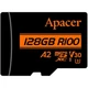 Карта памяти Apacer microSDXC 128GB Class 10 UHS-I/U3 V30 A2 R100 + SD Adapter (AP128GMCSX10U8-R) [166580] - изображение 2