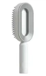 Массажная 3D расческа Central Hollow Cushion Comb для волос белая с серым - изображение 1