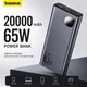 Повербанк Power Bank Baseus Adaman Metal 20000 mAh 65 W PD швидка зарядка для ноутбука металевий корпус зовнішній акумулятор УМБ Базеус - зображення 2