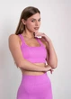 Спортивный женский топ Giulia Flex top «Cut-Out Fit» B03 L Pink-ultra, эластичный топ в рубчик, для тренировок, для фитнеса - изображение 7