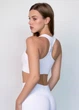 Спортивный женский топ Giulia Flex top «Cut-Out Fit» B03 M White, эластичный топ в рубчик, для тренировок, для фитнеса - изображение 8