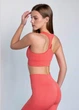 Спортивный женский топ Giulia Flex top «Cut-Out Fit» B03 L Red-coral, эластичный топ в рубчик, для тренировок, для фитнеса - изображение 8