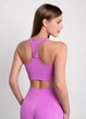 Спортивный женский топ Giulia Flex top «Cut-Out Fit» B03 L Pink-ultra, эластичный топ в рубчик, для тренировок, для фитнеса - изображение 9