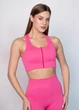 Женский спортивный топ на молнии Giulia Flex top "Zip-Up Active" 336 L Pink-raspberry, маломерная модель, топ в рубчик из микрофибры, для тренировок, для фитнеса - изображение 7