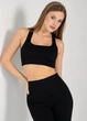 Спортивный женский топ Giulia Flex top «Cut-Out Fit» B03 L Black, эластичный топ в рубчик, для тренировок, для фитнеса - изображение 7