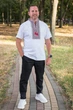 Мужская футболка-вышиванка Kosar большого размера, хлопок, натуральная вышивка,4XL,Белый с красным - изображение 3