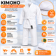 Кимоно для дзюдо Combat 16oz рост 170 см J08-170-4 белый - изображение 1