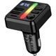 FM-трансмітер модулятор Hoco E89 Libre (2USB/Type-C 45W Bluetooth V5.4) Багатофункціональний зарядний пристрій LED-дисплей Чорний - изображение 1