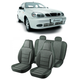 Чехлы для сидений Daewoo Lanos "PILOT" Кожзам + ткань черная/серая (Auto-41253) - изображение 2