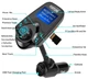 Автомобильный FM-модулятор T10 с Bluetooth, поддержка MP3, microSD, AUX, USB, черный - изображение 3