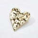 Брошь BROCHE Модерн Сердце из стали золотистая BRBF115507 - изображение 2