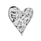 Брошь BROCHE Модерн Сердце из стали серебристая BRBF115506 - изображение 1