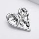 Брошь BROCHE Модерн Сердце из стали серебристая BRBF115506 - изображение 3