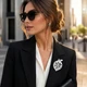 Брошь BROCHE Модерн Лимон из стали серебристая BRBF115508 - изображение 4