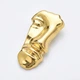 Брошь BROCHE Модерн Арт Лицо из стали золотистая BRBF115502 - изображение 3