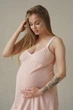 Нічна сорочка для вагітних і годуючих Мамин дом 52(3XL) Пастельний рожевий (98507) - зображення 5