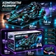 Радиоуправляемая машинка болид 4×4 с LED-подсветкой, дрифтом 360°, omni-колесами, эффектом пара, пультом 2.4GHz и USB-зарядкой, голубой - изображение 8
