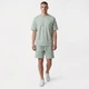 Мужские шорты в стиле Stone Island Compass Embroidered Brushed Cotton Fleece Shorts, Sage Green размер M (SI18001.1M) - изображение 3