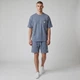 Мужские шорты в стиле Stone Island Compass Embroidered Brushed Cotton Fleece Shorts, Avio Blue/Purple размер M (SI18001.4M) - изображение 3