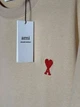 Мужская футболка AMI Paris Ami De Coeur Classic Fit T-Shirt бежевая, размер L (AP12001.5L) - изображение 5